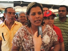 Yulibeth García vocera de Piar ante el Consejo Federal de Gobierno.