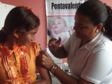 Vacunaron a los niños de Quebrada de Jua-Jua