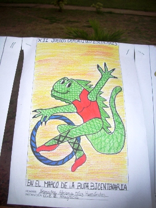 La Iguana, mascota ganadora que representará los XII Juegos Escolares Municipales