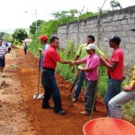 Alcalde Gustavo Muñiz felicitó a los trabajadores por el buen trabajo de la obra