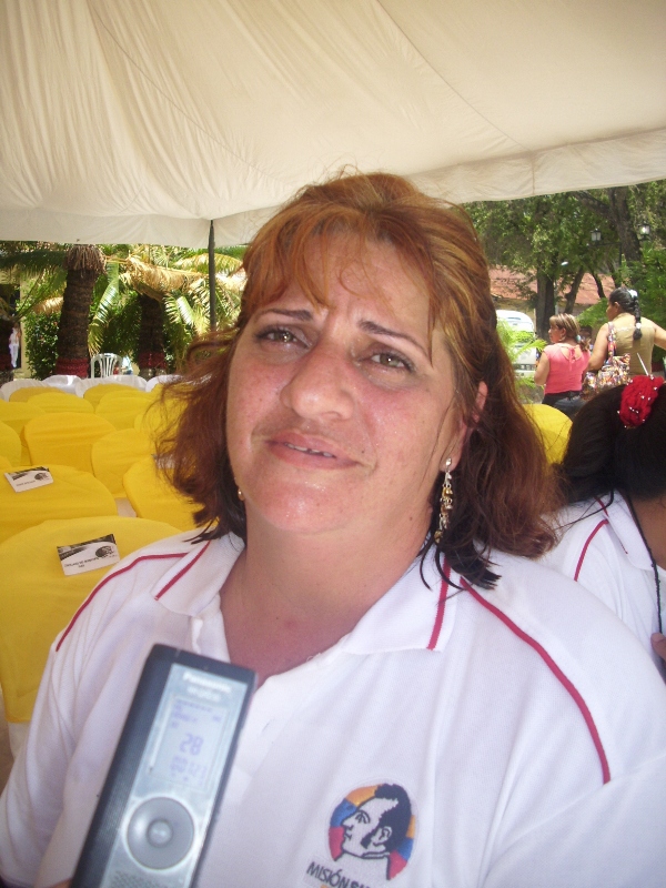 Profesora Zandra Sorabella, dirigente del Partido Socialista Unido de Venezuela en la Parroquia Andrés Eloy Blanco El Pao