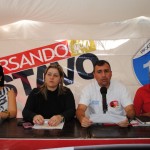El Alcalde Gustavo Muñiz ofreció una rueda de prensa junto a su tren ejecutivo.